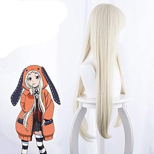 Anime Kakegurui Yomozuki Runa Cosplay Wig Heat Resistant Synthetic Hair 80cm Wig Cap Xinduolei